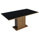 Conjunto Sala de Jantar Tampo de Madeira 6 Cadeiras Rustic/Preto/Oxford Bosque Madesa