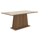 Conjunto Sala de Jantar Tampo de Vidro 6 Cadeiras Rustic/Crema/Imperial Avenca Madesa