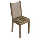 Conjunto Sala de Jantar Lucena Mesa Tampo de Madeira 6 Cadeiras Rustic/Crema/Bege Marrom Madesa