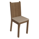 Conjunto Sala de Jantar Cereja Mesa Tampo de Vidro 6 Cadeiras Rustic/Crema/Sintético Bege Madesa