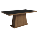 Conjunto Sala de Jantar Tampo de Madeira 6 Cadeiras Rustic/Preto/Imperial Assis Madesa