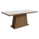 Conjunto Sala de Jantar Tampo de Madeira 6 Cadeiras Rustic/Branco/Imperial Assis Madesa