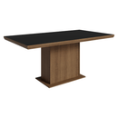 Conjunto Sala de Jantar Tampo de Madeira 6 Cadeiras Rustic/Preto/Imperial Grasse Madesa