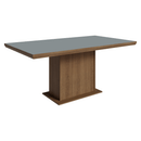 Conjunto Sala de Jantar Tampo de Madeira 6 Cadeiras Rustic/Cinza/Silver Grasse Madesa