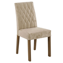 Conjunto Sala de Jantar Tampo com Vidro 6 Cadeiras Rustic/Preto/Imperial Dinan Madesa