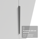 Guarda-Roupa Modulado 2 Portas com Espelho 4 Prateleiras 1 Cabideiro Branco Neo Madesa