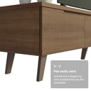 Rack para TV até 75 Polegadas 180 cm 2 Portas 1 Gaveta Rustic Dune Madesa