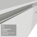 Rack Suspenso para TV até 80 Polegadas 218 cm 2 Portas Branco Glamy Madesa