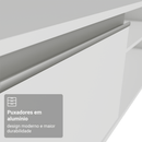 Rack Suspenso para TV até 80 Polegadas 218 cm 2 Portas Branco Glamy Madesa