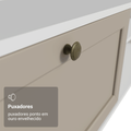 Rack Suspenso para TV até 80 Polegadas 218 cm 2 Portas Branco/Crema Vik Madesa