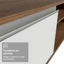 Rack para TV até 80 Polegadas 218 cm 2 Portas Rustic/Branco Glamy Madesa