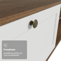 Rack para TV até 80 Polegadas 218 cm 2 Portas Rustic/Branco Vik Madesa