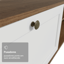 Rack para TV até 80 Polegadas 218 cm 2 Portas Rustic/Branco Vik Madesa