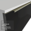 Rack Suspenso para TV até 80 Polegadas 218 cm 2 Portas Branco/Preto Lux Madesa