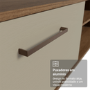Rack Suspenso para TV até 80 Polegadas 218 cm 2 Portas Rustic/Crema Agata Madesa