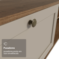 Rack para TV até 80 Polegadas 218 cm 2 Portas Rustic/Crema Vik Madesa
