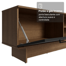 Rack para TV até 80 Polegadas 218 cm 2 Portas Rustic/Preto Agata Madesa