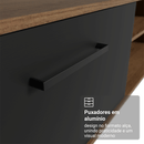 Rack Suspenso para TV até 80 Polegadas 218 cm 2 Portas Rustic/Preto Agata Madesa