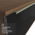 Rack para TV até 80 Polegadas 218 cm 2 Portas Rustic/Preto Lux Madesa