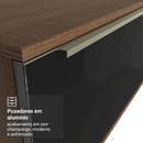 Rack Suspenso para TV até 80 Polegadas 218 cm 2 Portas Rustic/Preto Lux Madesa