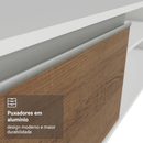 Rack para TV até 80 Polegadas 218 cm 2 Portas Branco/Rustic Glamy Madesa