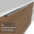 Rack para TV até 80 Polegadas 218 cm 2 Portas Branco/Rustic Stella Madesa