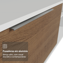 Rack para TV até 80 Polegadas 218 cm 2 Portas Branco/Rustic Stella Madesa