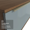 Rack para TV até 80 Polegadas 218 cm 2 Portas Rustic/Cinza Lux Madesa