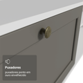 Rack Suspenso para TV até 80 Polegadas 218 cm 2 Portas Branco/Cinza Vik Madesa