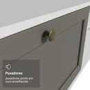 Rack Suspenso para TV até 80 Polegadas 218 cm 2 Portas Branco/Cinza Vik Madesa
