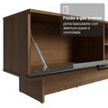 Rack para TV até 80 Polegadas 218 cm 2 Portas Rustic/Cinza Agata Madesa
