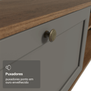 Rack para TV até 80 Polegadas 218 cm 2 Portas Rustic/Cinza Vik Madesa