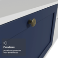 Rack para TV até 80 Polegadas 218 cm 2 Portas Branco/Azul Vik Madesa