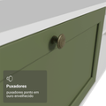 Rack para TV até 80 Polegadas 218 cm 2 Portas Branco/Verde Vik Madesa