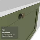 Rack Suspenso para TV até 80 Polegadas 218 cm 2 Portas Branco/Verde Vik Madesa