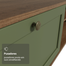 Rack Suspenso para TV até 80 Polegadas 218 cm 2 Portas Rustic/Verde Vik Madesa