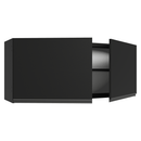 Armário Aéreo 120 cm 2 Portas Preto Nice Madesa