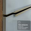 Armário Aéreo de Canto 1 Porta Rustic/Cinza Lux Madesa