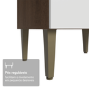Paneleiro 40 cm 1 Porta Rustic/Branco Lille Madesa