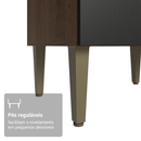 Paneleiro 40 cm 1 Porta Rustic/Preto Lille Madesa