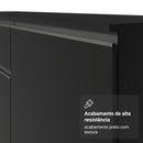 Paneleiro 40 cm 2 Portas Com Pés Preto Nice Madesa