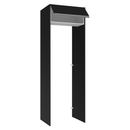 Porta-Geladeira 73 cm 1 Porta Basculante Preto/Branco/Preto Glamy Madesa