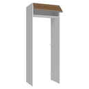 Porta-Geladeira 83 cm 1 Porta Basculante Branco/Rustic Glamy Madesa