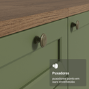 Porta-Geladeira 83 cm 1 Porta Basculante Rustic/Verde Vik Madesa