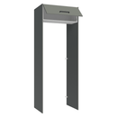 Porta-Geladeira 83 cm 1 Porta Basculante Cinza/Branco/Cinza Agata Madesa
