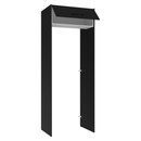 Porta-Geladeira 83 cm 1 Porta Basculante Preto/Branco/Preto Agata Madesa