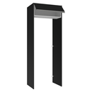 Porta-Geladeira 83 cm 1 Porta Basculante Preto/Branco/Preto Glamy Madesa
