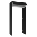 Porta-Geladeira 103 cm 1 Porta Basculante Preto/Branco/Preto Agata Madesa