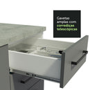 Armário de Cozinha Completa 290cm Branco/Cinza Agata Madesa 02
