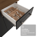 Armário de Cozinha Completa 220 cm Rustic/Preto Deli Madesa 02
